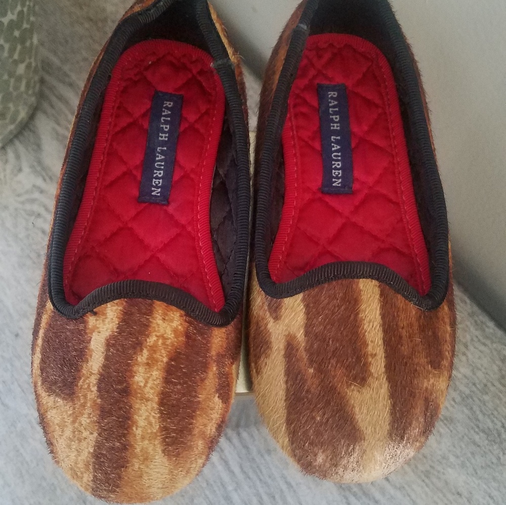 Girl Shoes Flats Calfskin Leopard